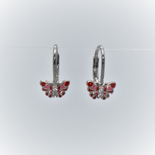 Hand made silver Earrings for children (butterfly)