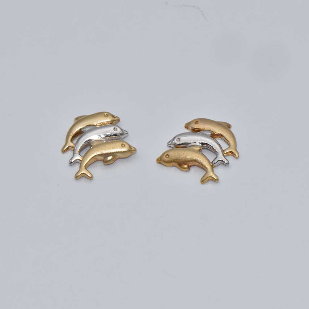 Customised Platinum Dolphin Earrings JL PT E 305