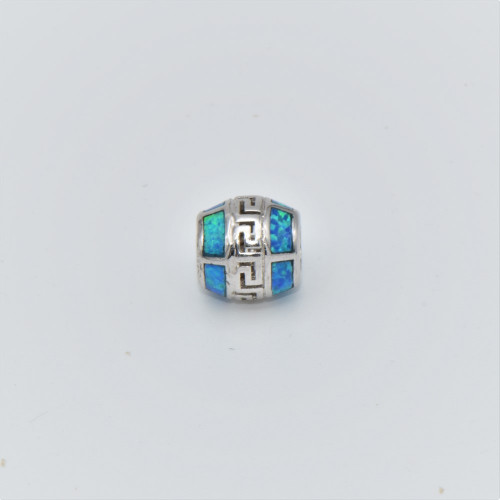 Silver Element with Blue Opal (meander)  hand made traditional Greek jewellery  M 5470