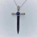 Hand made silver Necklace with Lapis