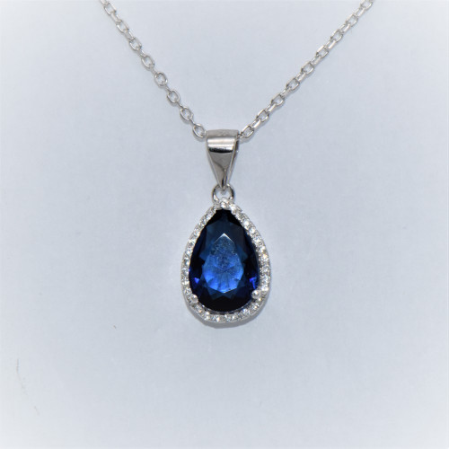 Hand made silver pendant with Zirconia K-04-26-0357