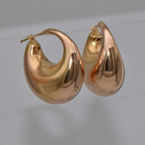  14K red gold hoop earrings
