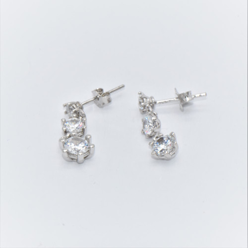 Hand made silver Earrings with Zirconia S2015